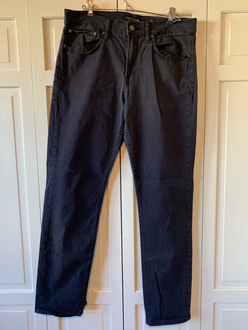 Lucky Brand Men's Slim Leg Jeans in Dark Grey/Black